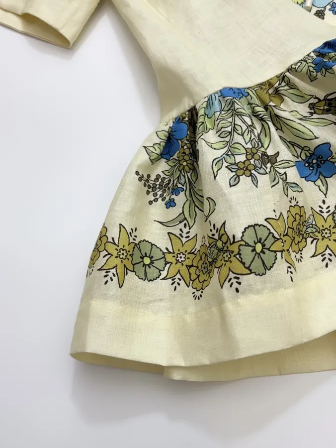 Linen Mini Dress in Cream, product view 10
