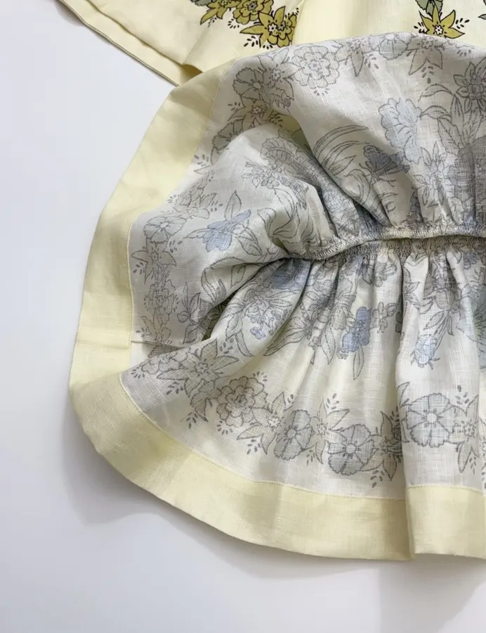 Linen Mini Dress in Cream, product view 12