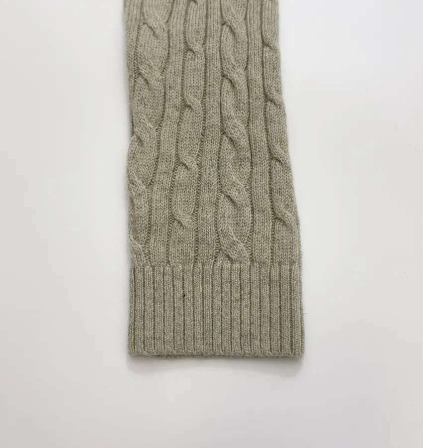 V-Neck Knitted Cardigan in Oatmeal, product view 05