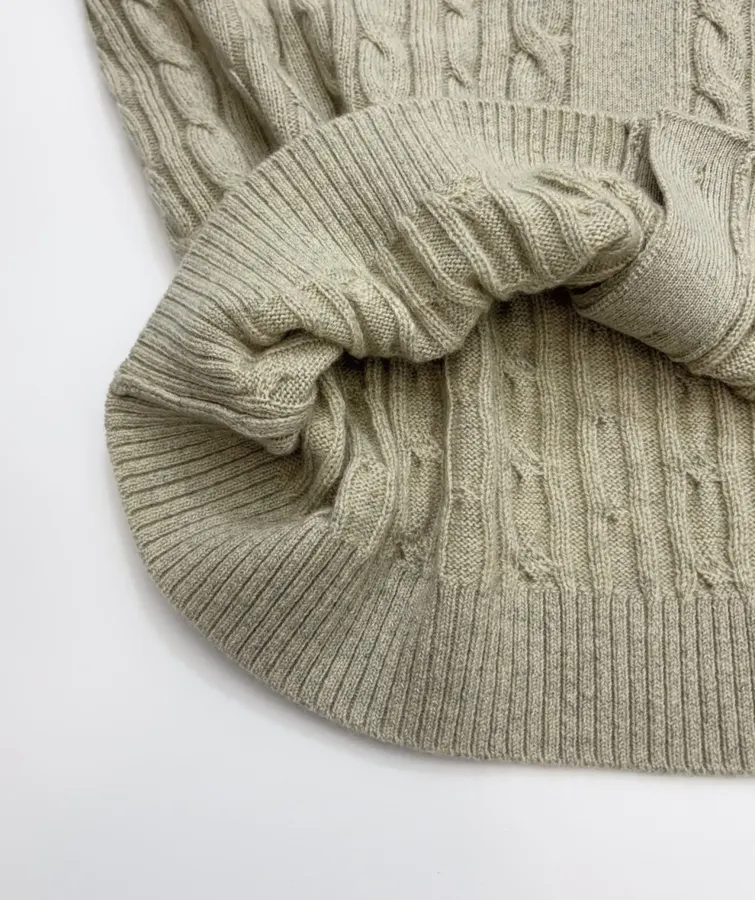 V-Neck Knitted Cardigan in Oatmeal, product view 10