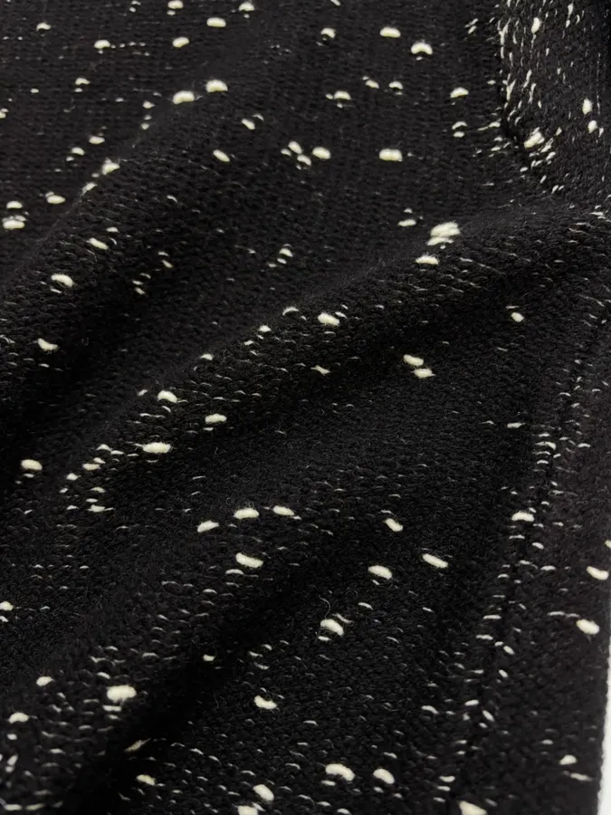Embellished Half-Zip Stand-Collar Knit Top in Black, product view 17