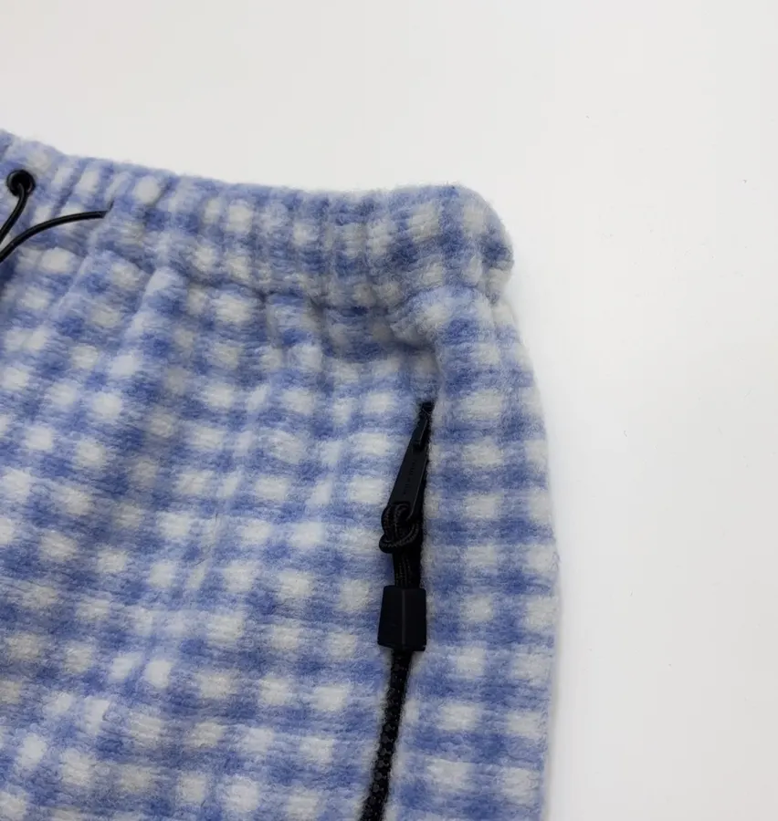 Plaid Skirt, Short Skirt in Blue and White, product view 03