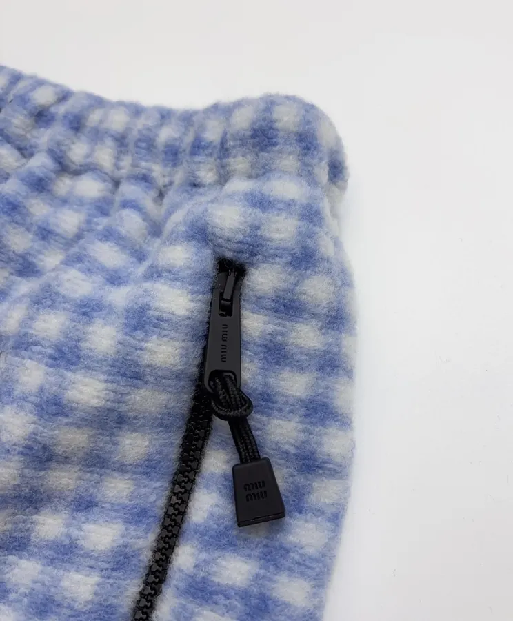 Plaid Skirt, Short Skirt in Blue and White, product view 06
