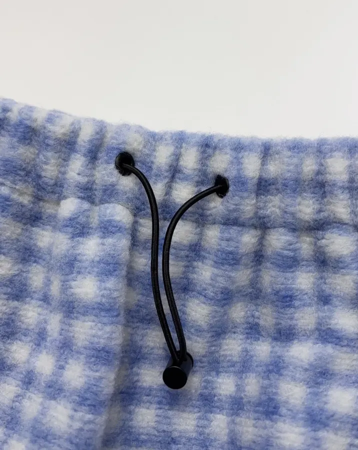 Plaid Skirt, Short Skirt in Blue and White, product view 07