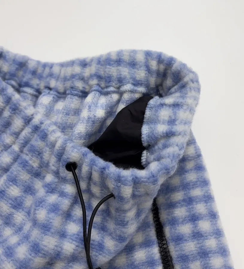 Plaid Skirt, Short Skirt in Blue and White, product view 09