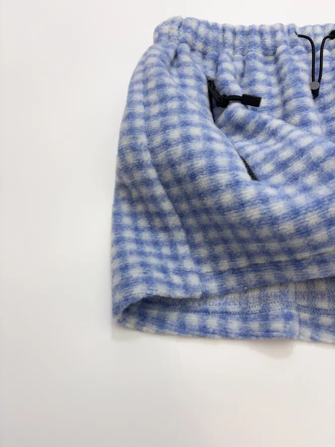 Plaid Skirt, Short Skirt in Blue and White, product view 11