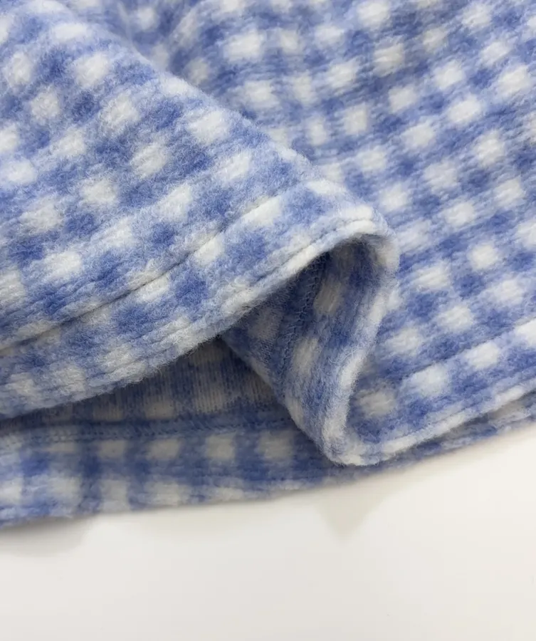 Plaid Skirt, Short Skirt in Blue and White, product view 12