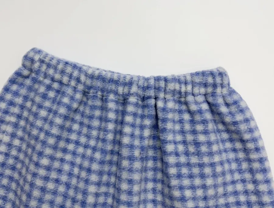 Plaid Skirt, Short Skirt in Blue and White, product view 15