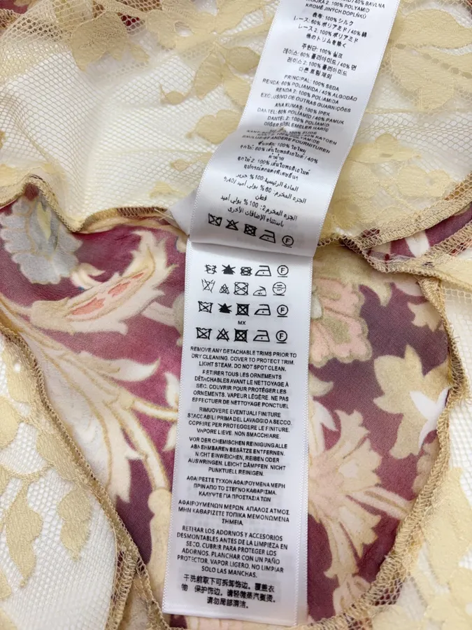 Lace Trumpet-Sleeve Bodycon Short Dress in Beige, product view 21