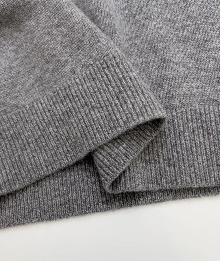 Jacquard Crew-Neck Knit Sweater in Gray, product view 12