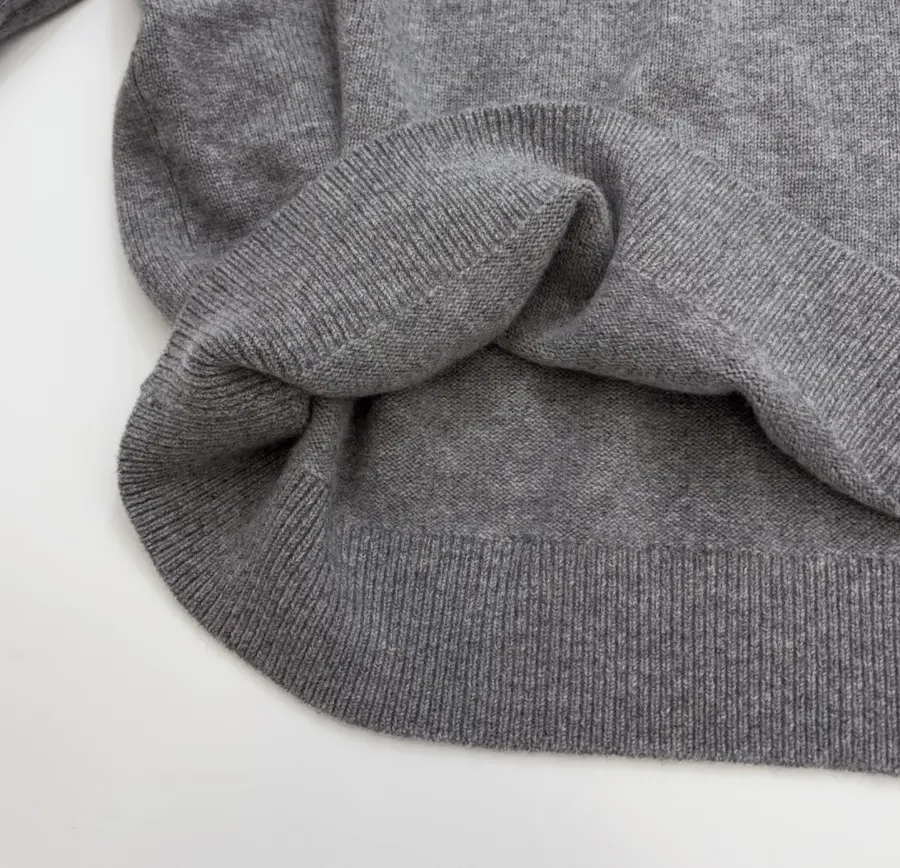Jacquard Crew-Neck Knit Sweater in Gray, product view 13