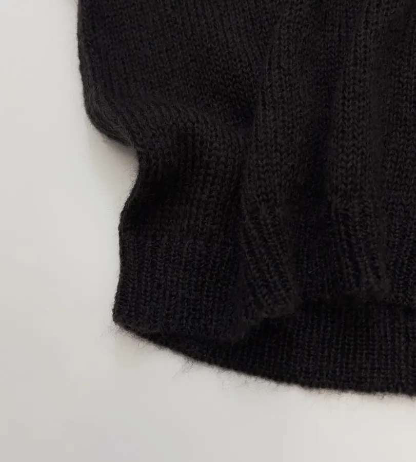 Mohair Vest in Black, product view 05