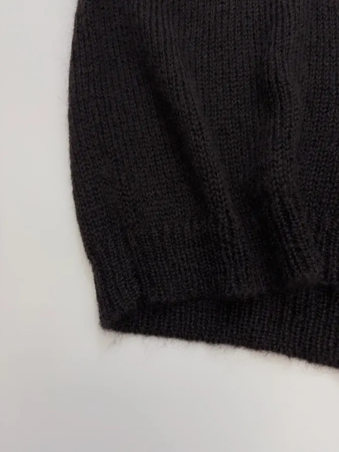 Mohair Vest in Black, product view 06