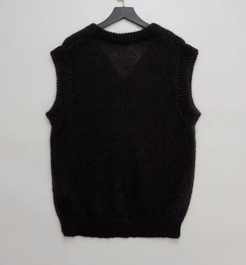 Mohair Vest in Black, product view 09