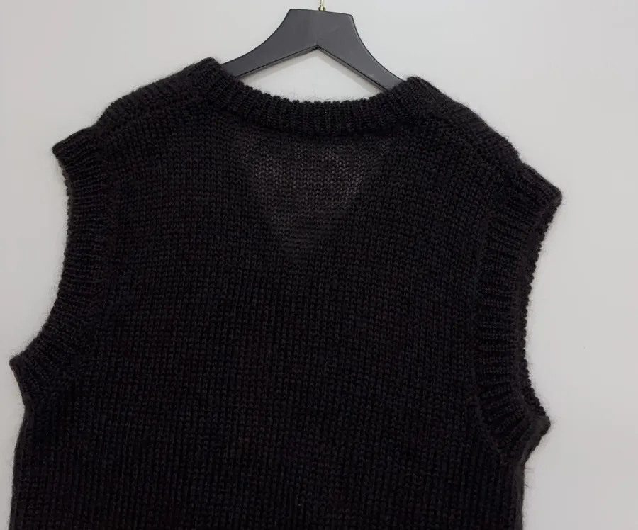 Mohair Vest in Black, product view 10