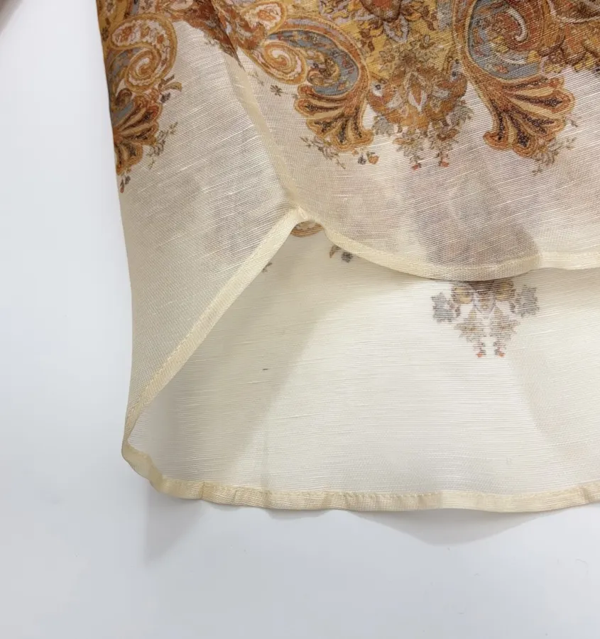 Retro Printed Top in Beige, product view 13