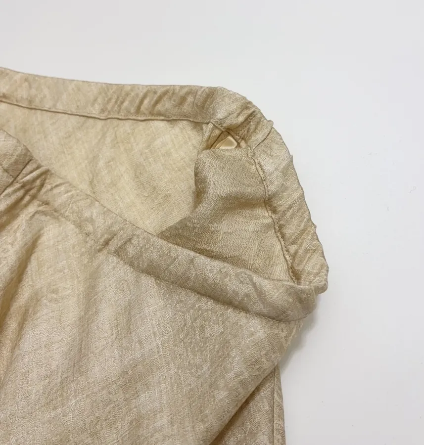 Retro-style Merino Wool Blend Jacquard Slim-fit Bodycon Fishtail Skirt in Oatmeal, product view 04