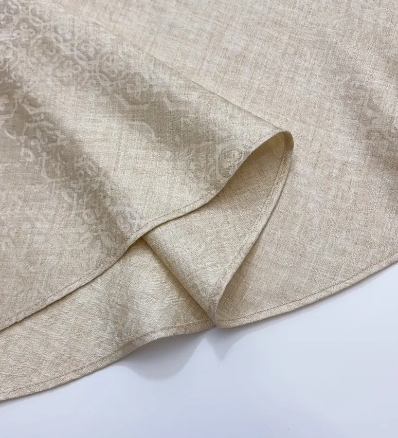 Retro-style Merino Wool Blend Jacquard Slim-fit Bodycon Fishtail Skirt in Oatmeal, product view 09