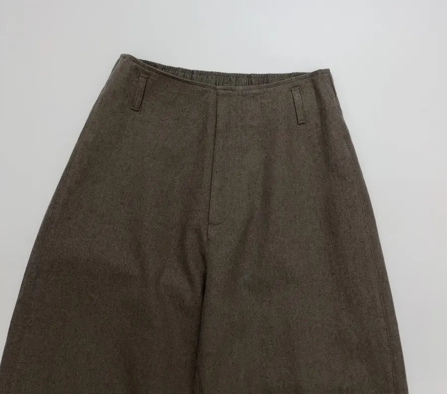 Dark Taupe High-Waist Straight Wide-Leg Trousers in Dark Gray, product view 03