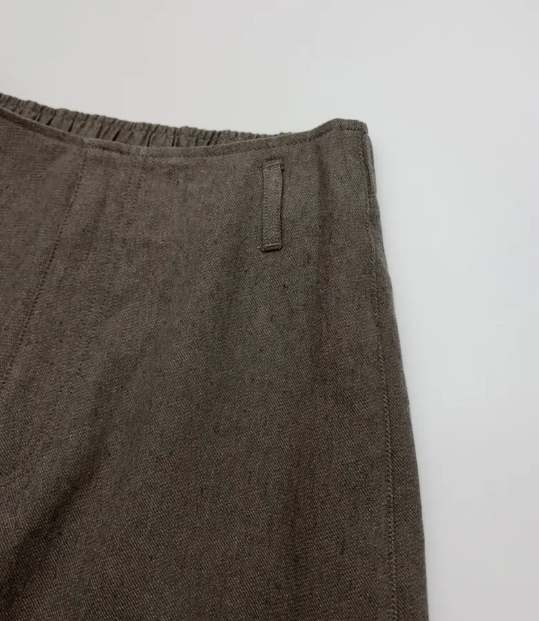 Dark Taupe High-Waist Straight Wide-Leg Trousers in Dark Gray, product view 04