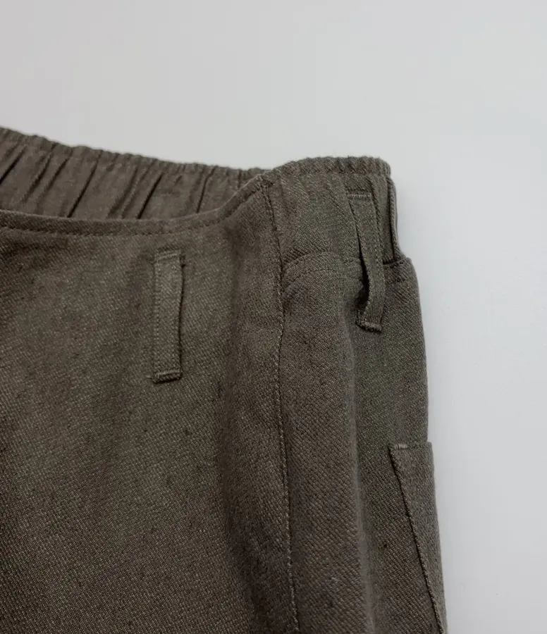 Dark Taupe High-Waist Straight Wide-Leg Trousers in Dark Gray, product view 05