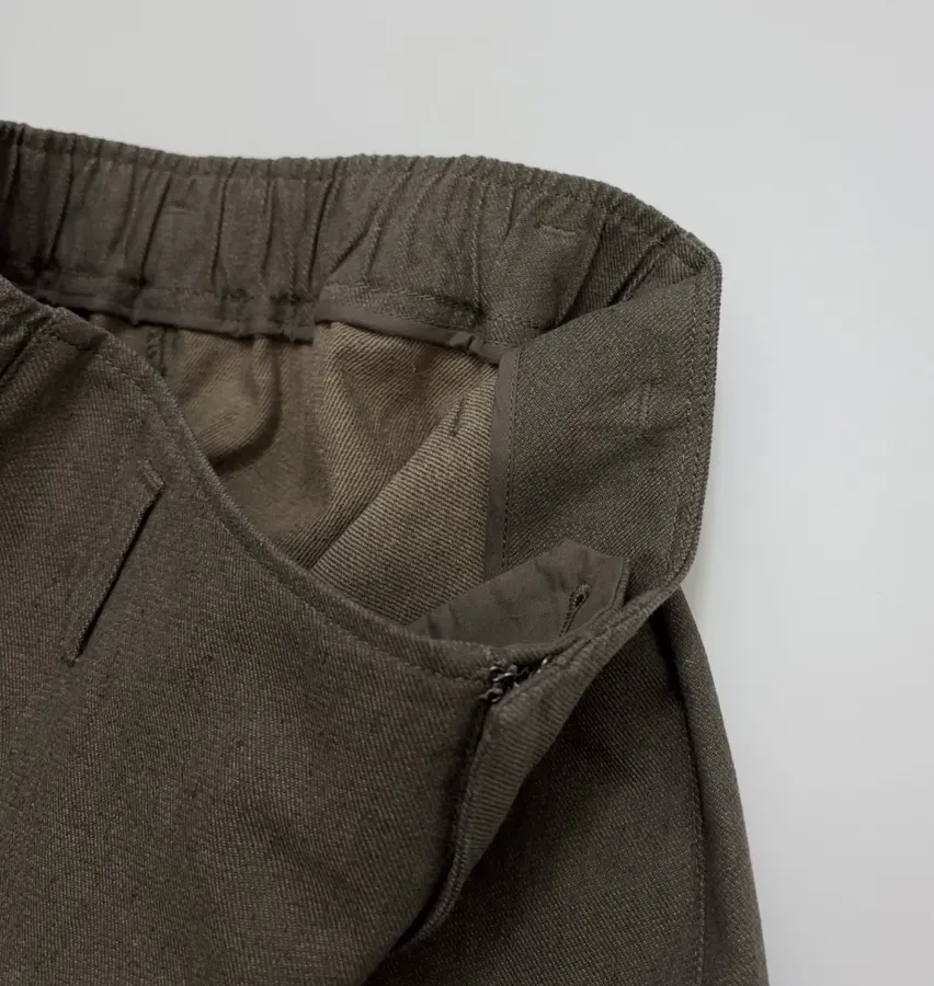 Dark Taupe High-Waist Straight Wide-Leg Trousers in Dark Gray, product view 07