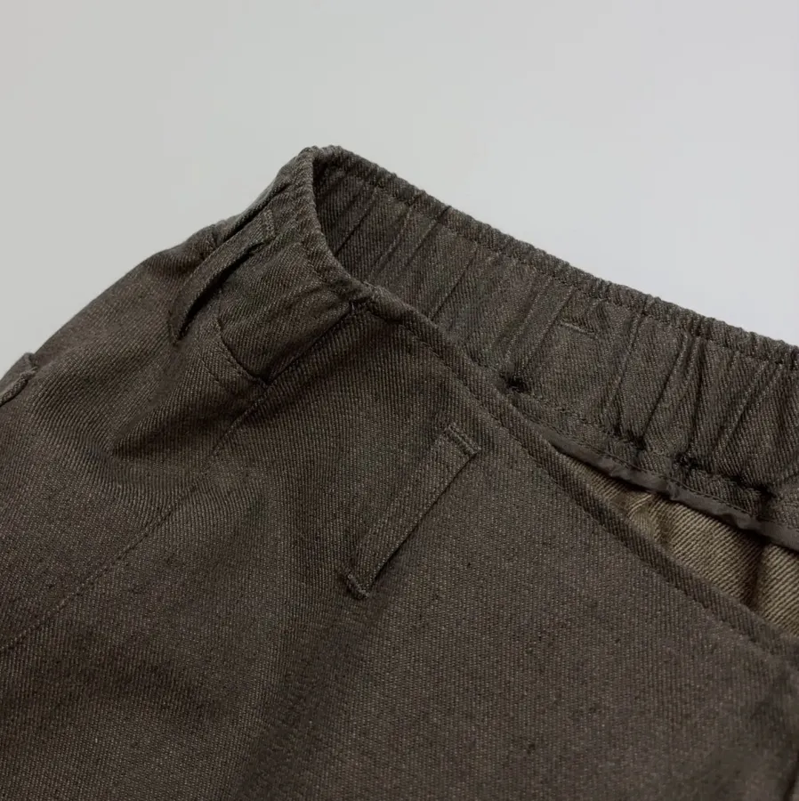 Dark Taupe High-Waist Straight Wide-Leg Trousers in Dark Gray, product view 08