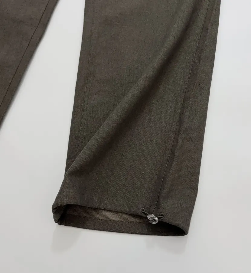 Dark Taupe High-Waist Straight Wide-Leg Trousers in Dark Gray, product view 10