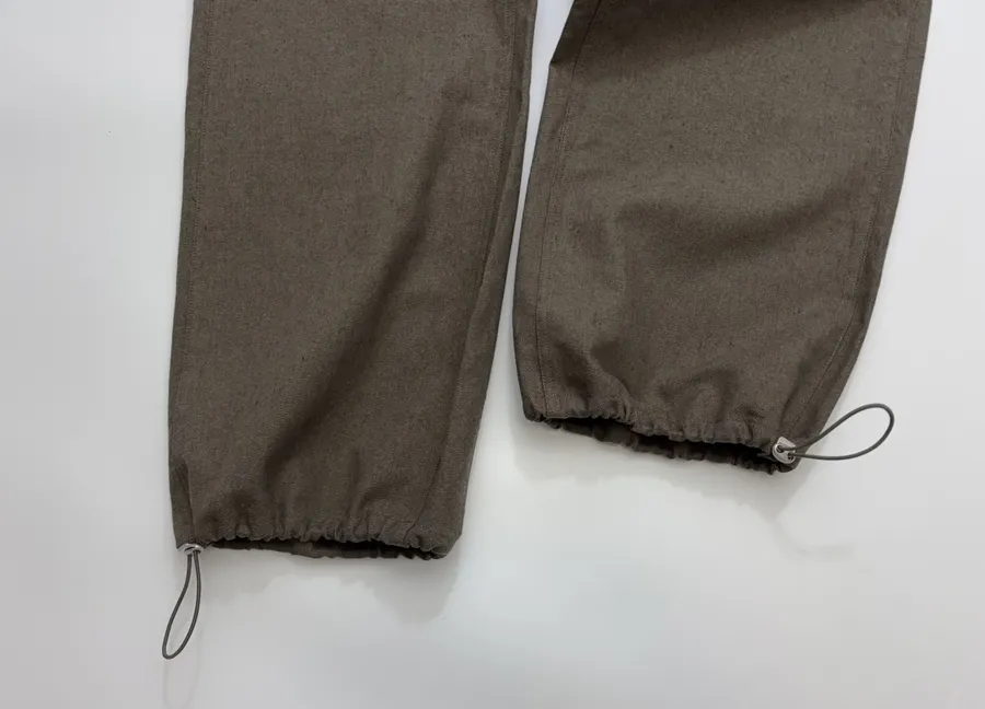 Dark Taupe High-Waist Straight Wide-Leg Trousers in Dark Gray, product view 17