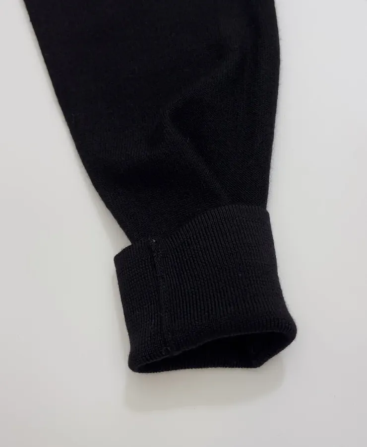 Black Trompe-l'Œil Knit Cardigan in Black, product view 10