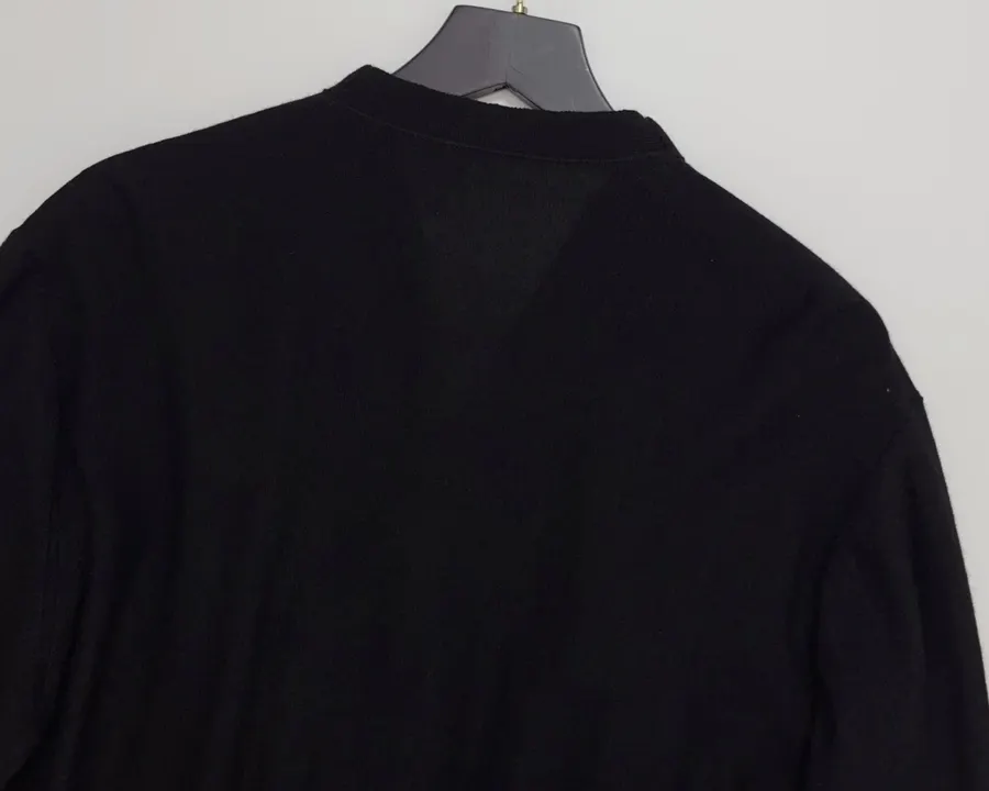Black Trompe-l'Œil Knit Cardigan in Black, product view 19