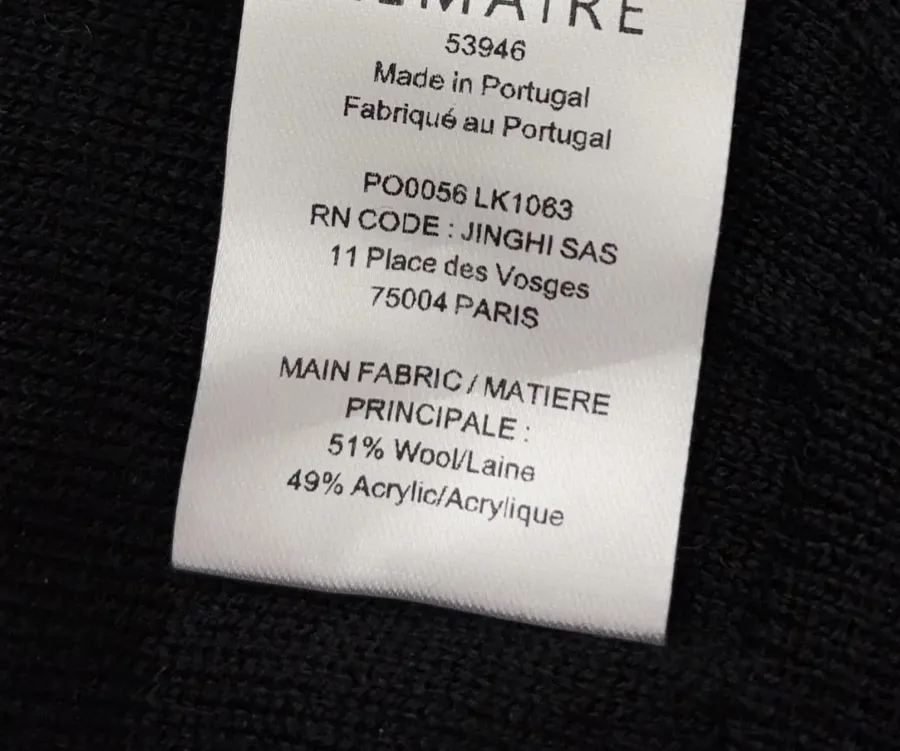 Black Trompe-l'Œil Knit Cardigan in Black, product view 20