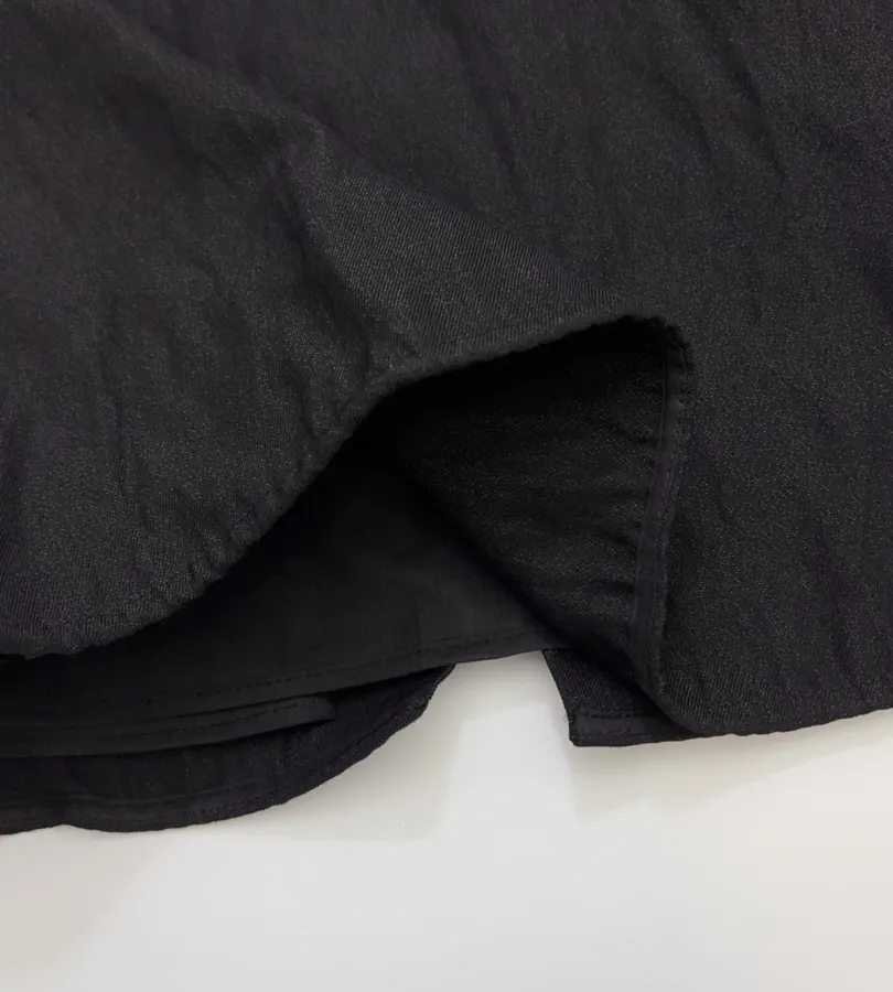 Black High-Waist Straight Midi Skirt in Black, product view 08
