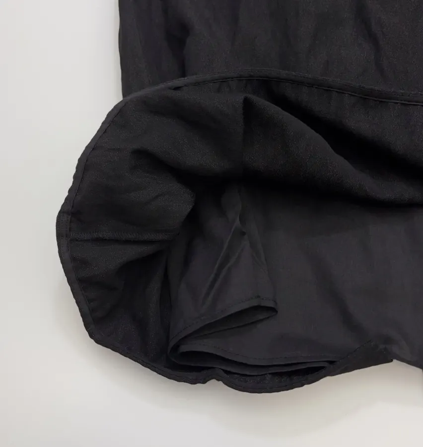Black High-Waist Straight Midi Skirt in Black, product view 09