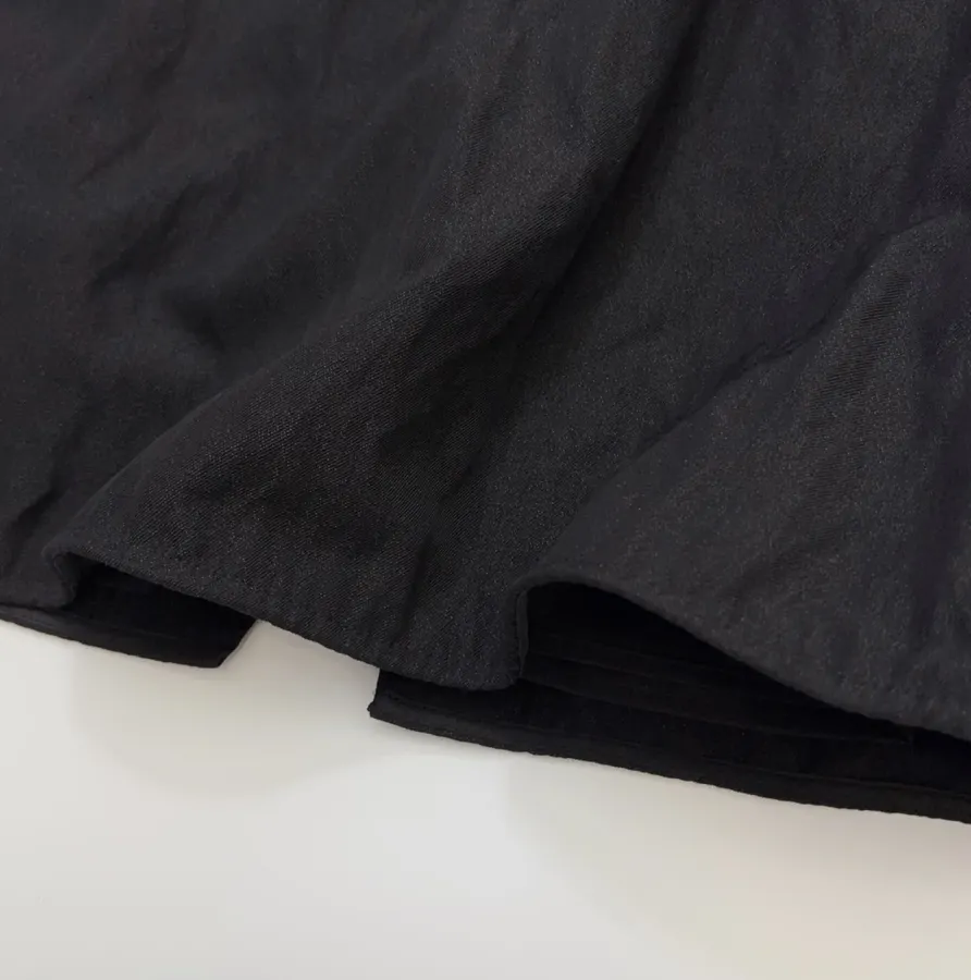 Black High-Waist Straight Midi Skirt in Black, product view 10