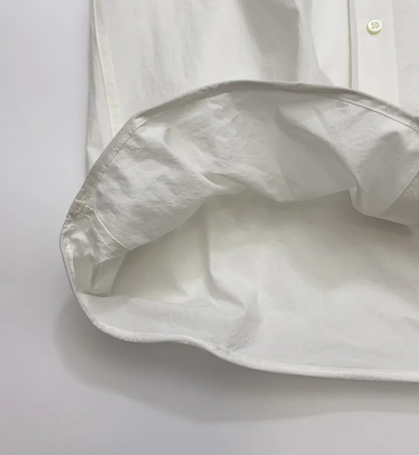Loose Long-sleeve Shirt in White, product view 16