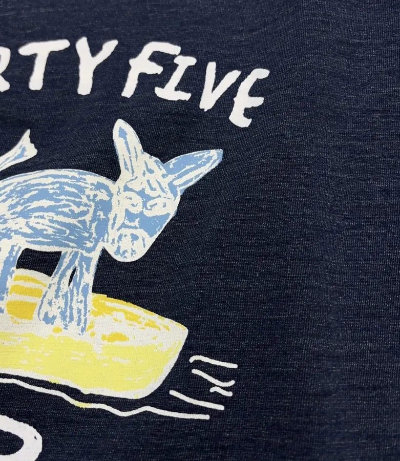 Navy Donkey-Embroidered Long-Sleeve T-Shirt in Navy, product view 06