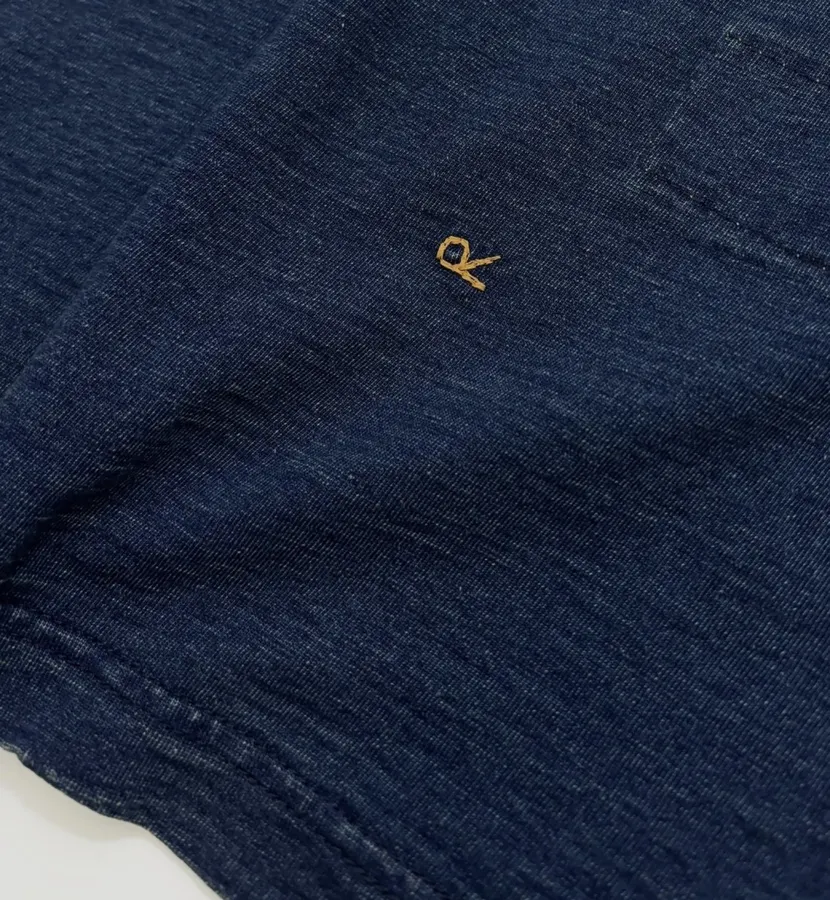 Navy Donkey-Embroidered Long-Sleeve T-Shirt in Navy, product view 13