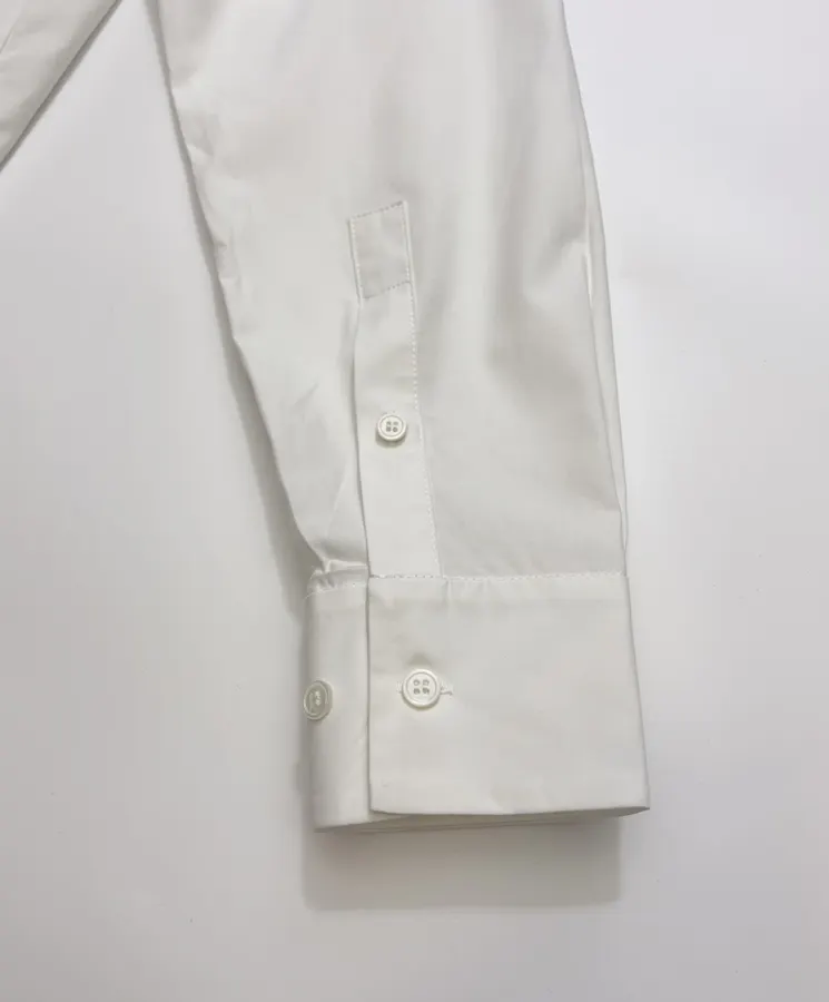 White Abstract Floral Relaxed Shirt in White, product view 16