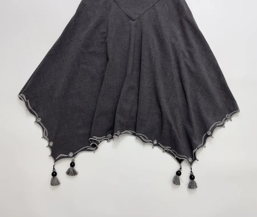 Irregular Skirt in Charcoal, product view 07