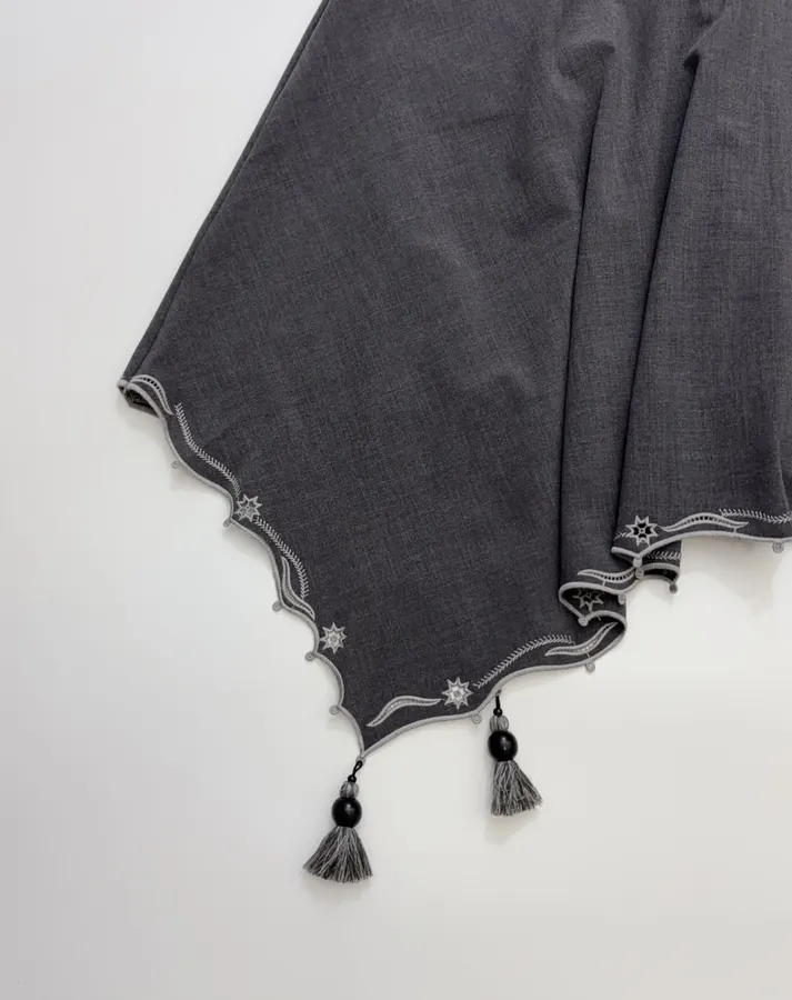 Irregular Skirt in Charcoal, product view 08