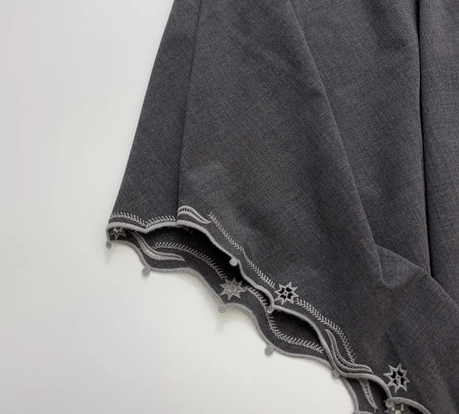 Irregular Skirt in Charcoal, product view 10