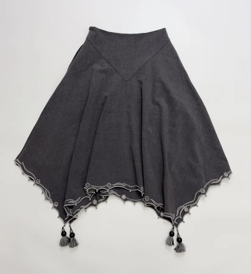 Irregular Skirt in Charcoal, product view 17