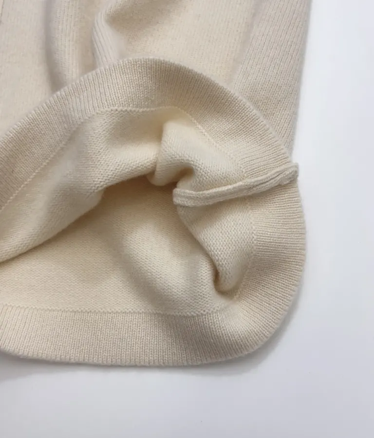 Solid-Color Knitted Stretchy Casual Pants, Long Pants in Oatmeal, product view 14