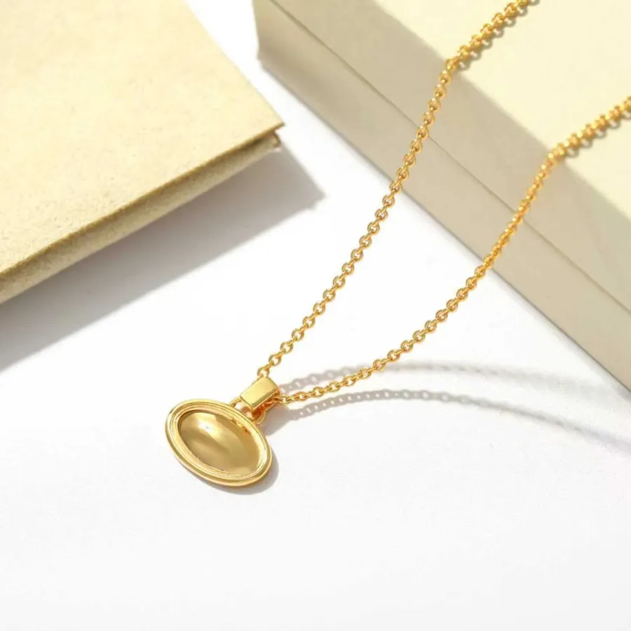 Minimal Metal Necklace in Gold and Silver, product view 25