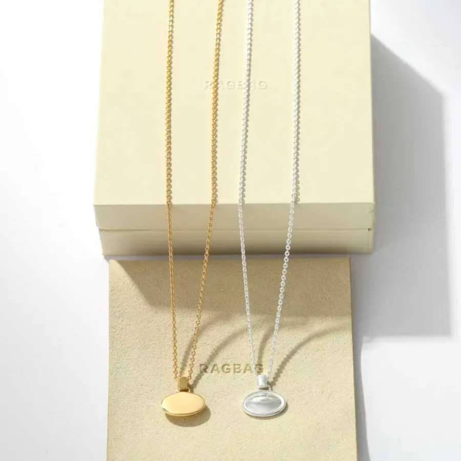 Minimal Metal Necklace in Gold and Silver, product view 26