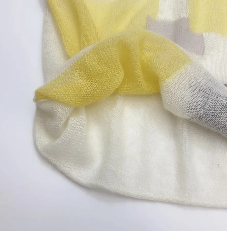 Loose Autumn/Winter Knitted Pullover in Cream, product view 12