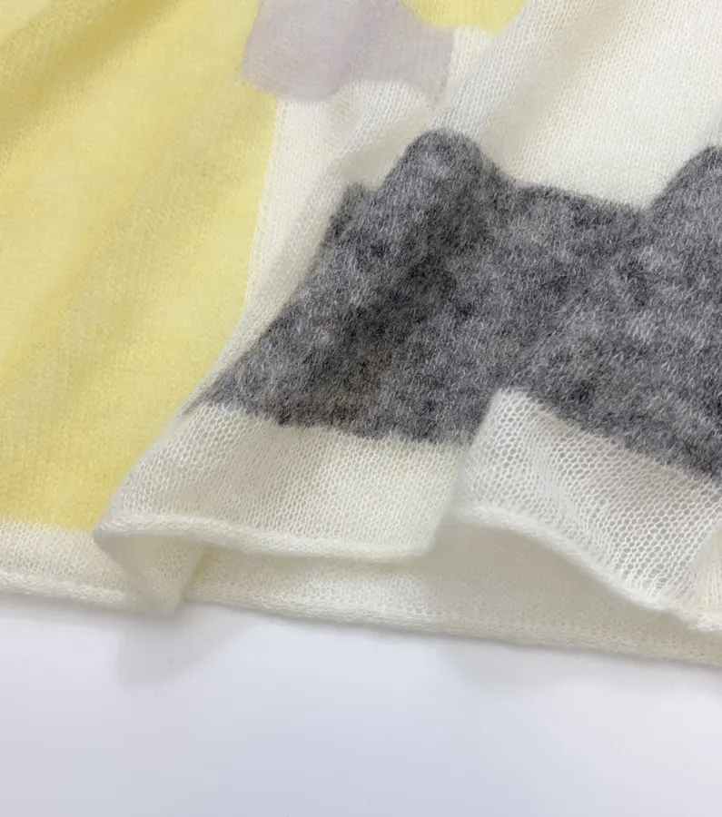 Loose Autumn/Winter Knitted Pullover in Cream, product view 14