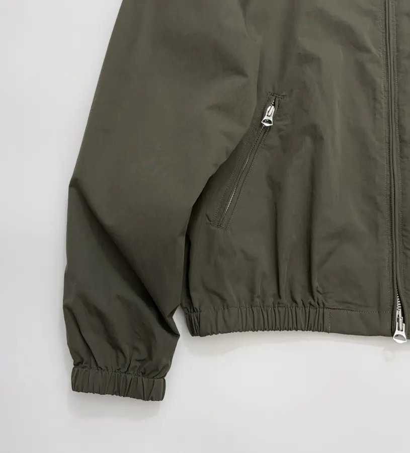 Embroidered Loose-Fit Hooded Jacket in Olive Green, product view 08