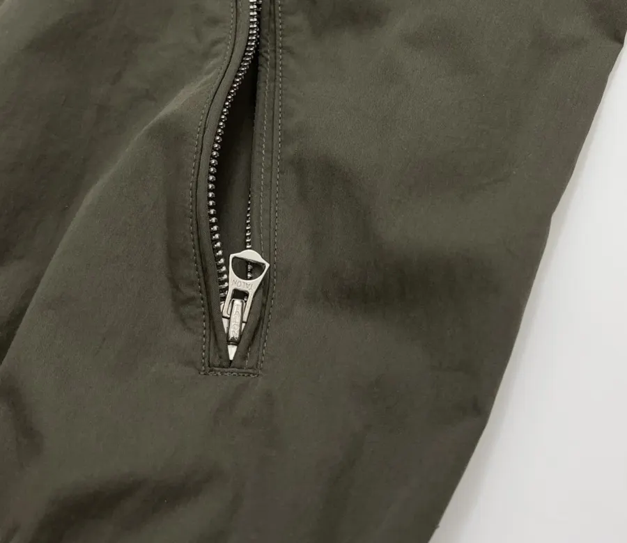 Embroidered Loose-Fit Hooded Jacket in Olive Green, product view 11